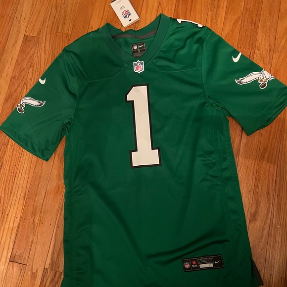 KELLY GREEN EAGLES JERSEY JALEN HURTS. SIZE ADULT SMALL. NIKE - Picture 3 of 6